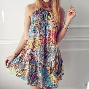 Halter Neck Beach Vacation Sleeveless Casual Dress